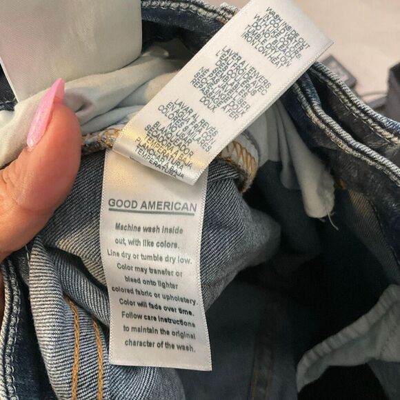 Good American Straight Leg Step Hem Jeans - Picture 9 of 9